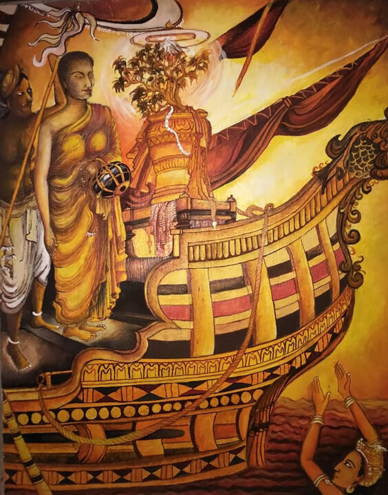 Peinture intitulée "History In The Maki…" par Sajith Nissanka, Œuvre d'art originale, Acrylique