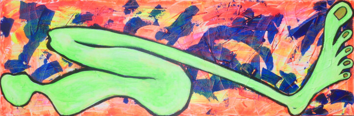 Painting titled "Sciapoïde (B)1" by Delphine Dessein, Original Artwork, Acrylic Mounted on Wood Stretcher frame
