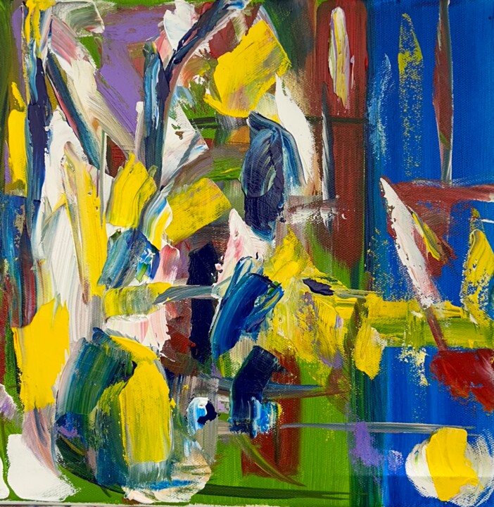 Pintura titulada "Beachcomber" por Jill Midthune, Obra de arte original, Acrílico Montado en Bastidor de camilla de madera