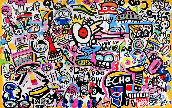 Thrilla Filla 绘画, 40x62 in