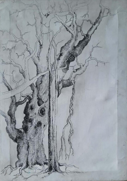 Decayed life Painting, 24x17 in