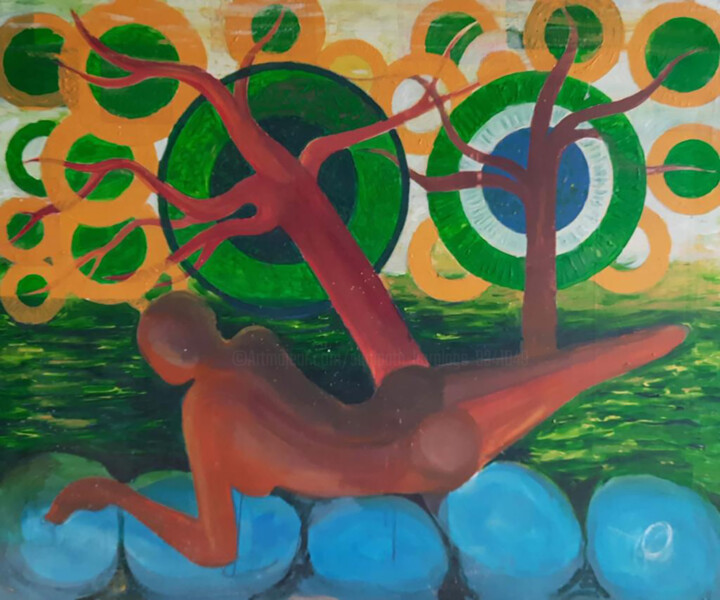 Woman and Beauty 绘画, 30x36 in