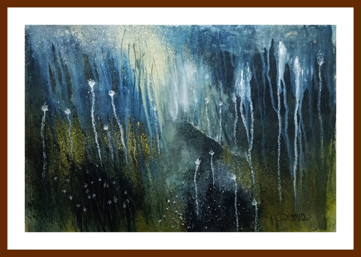 Landscape blue s17 Painting, 21x28 in