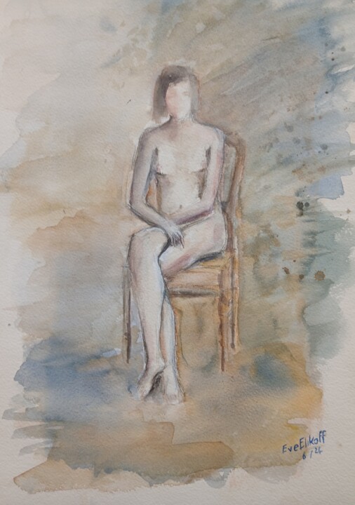Jeune-Fille 绘画, 14.2x10.2 in