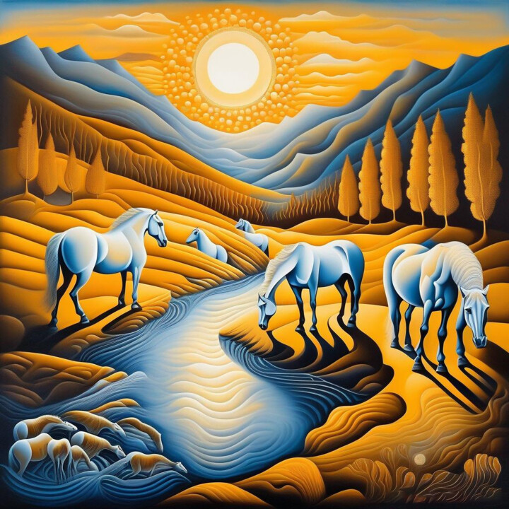 At the watering hole 数字艺术