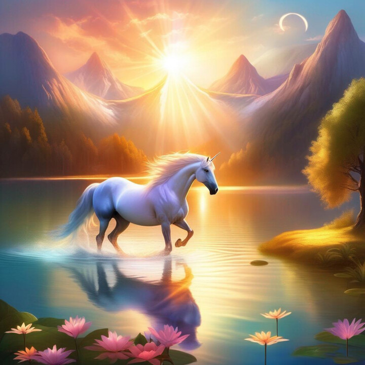 Morning pegasus 数字艺术