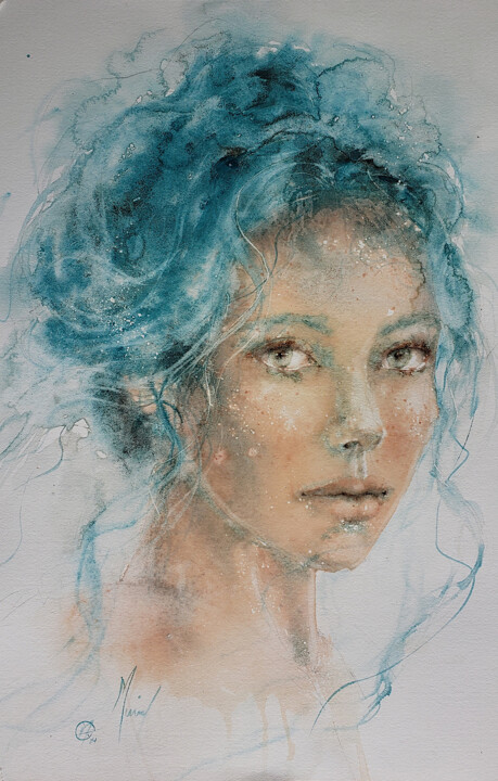 Néréïde 绘画, 13.4x9.7 in