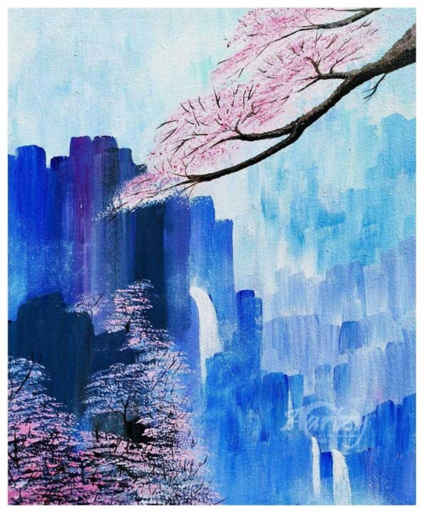 Sakura flowers! The pills fall apart 绘画, 15x12 in