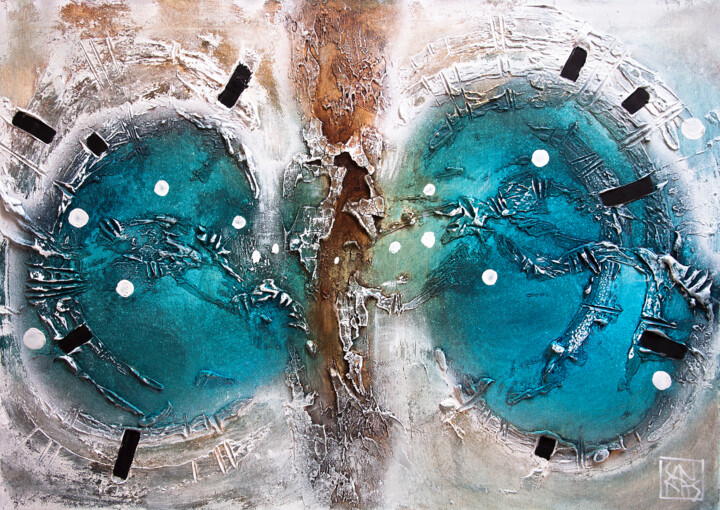 Painting titled "TORUS 8075" by Jakub Jecminek, Original Artwork, Acrylic