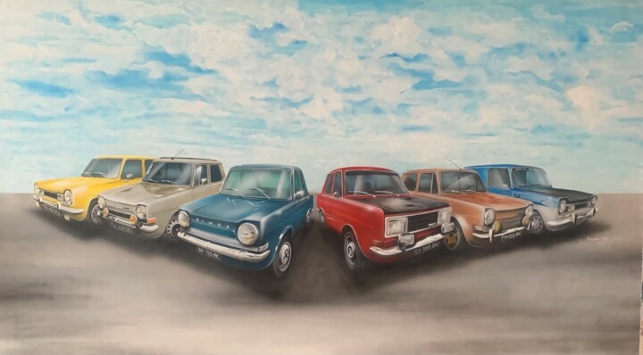 Collection SIMCA privée complète 绘画, 27.6x55.1 in