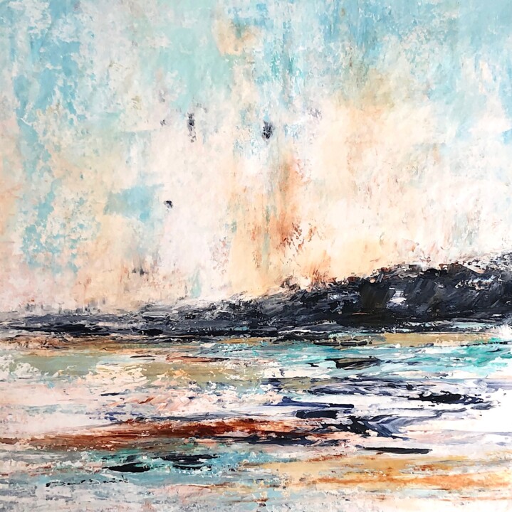 Peinture intitulée "Wild seascape" par Dam Domido, Œuvre d'art originale, Acrylique