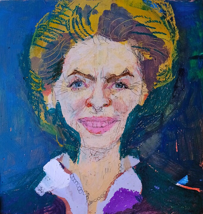 Ursula von der Leyen 绘画, 15.8x15.8 in