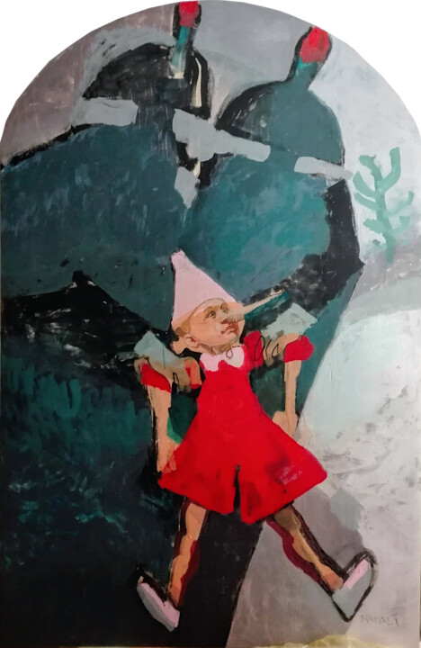 Pinocchio 1 di 2 Pittura, 78,7x59,1 in