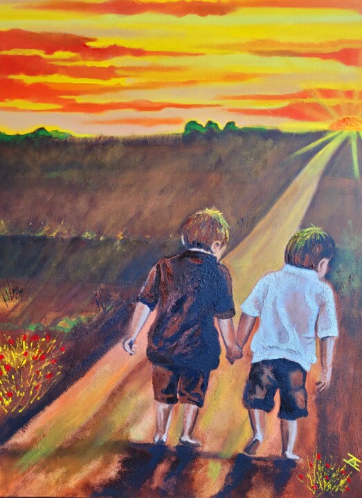 Samen op 绘画, 31.5x23.6 in