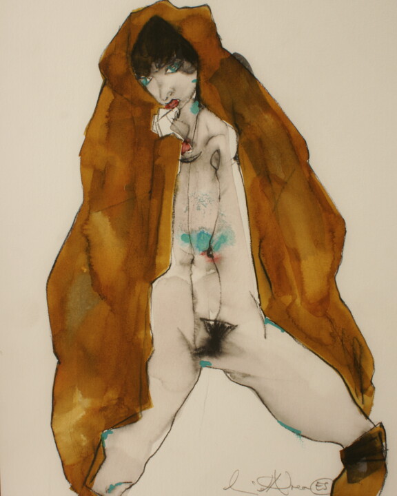 Egon Schiele in Love 16 Disegno, 11,8x9,5 in