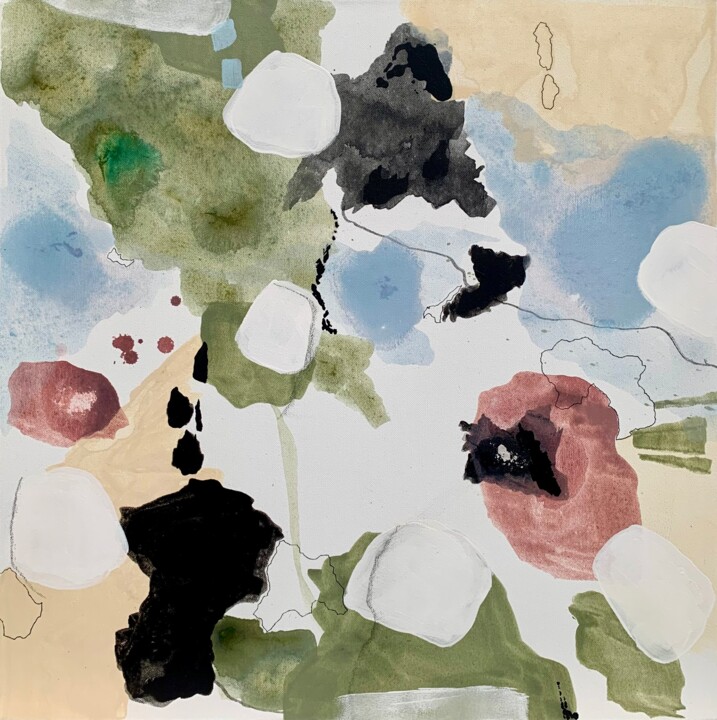 Pintura intitulada "Beyond the rain-dre…" por Michele Laurence Prevost, Obras de arte originais, Acrílico Montado em Armação…