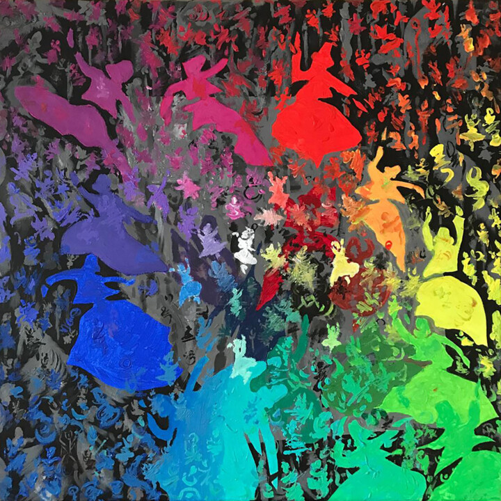 绘画,  19.7x19.7 in 