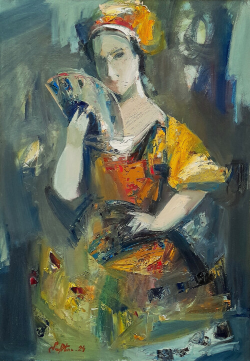 Enigmatic Elegance 绘画, 27.6x19.7 in