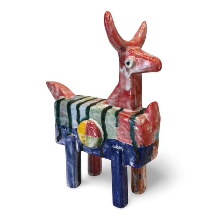 Groovey Goat 雕塑, 8.3x6.7 in