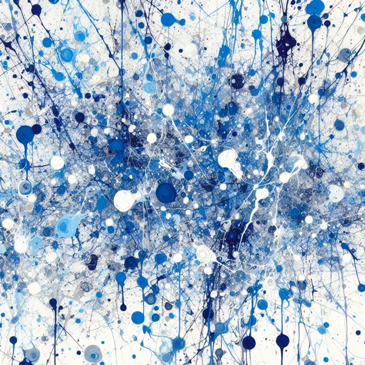 projections bleu n°1 数字艺术