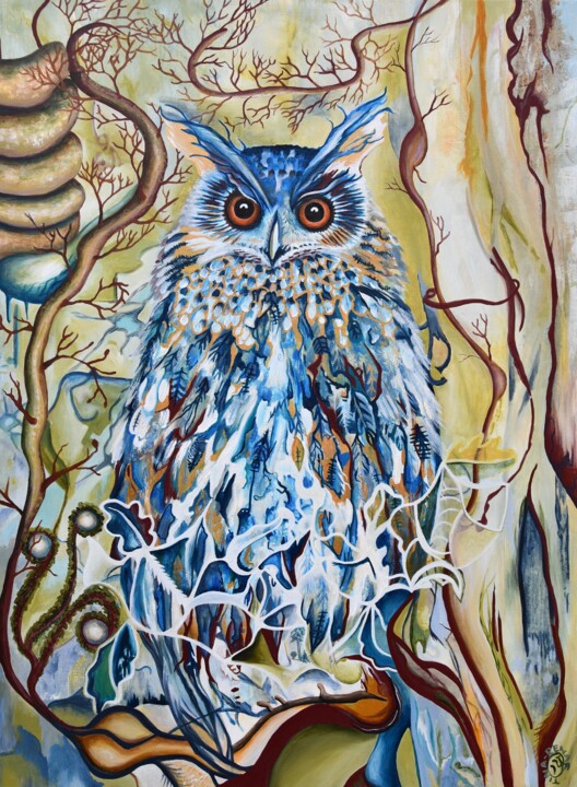 Bubo bubo 绘画, 31.5x23.6 in