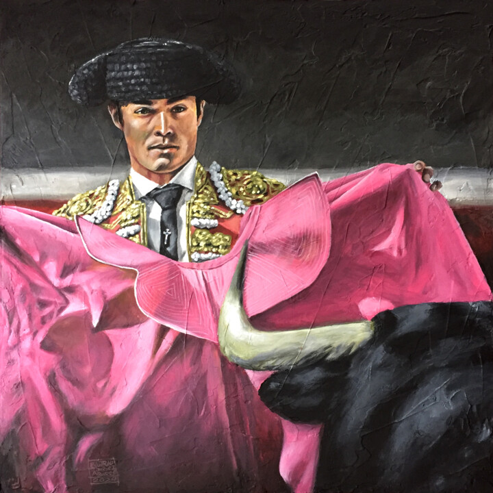 Enfrentamiento 绘画, 19.7x19.7 in