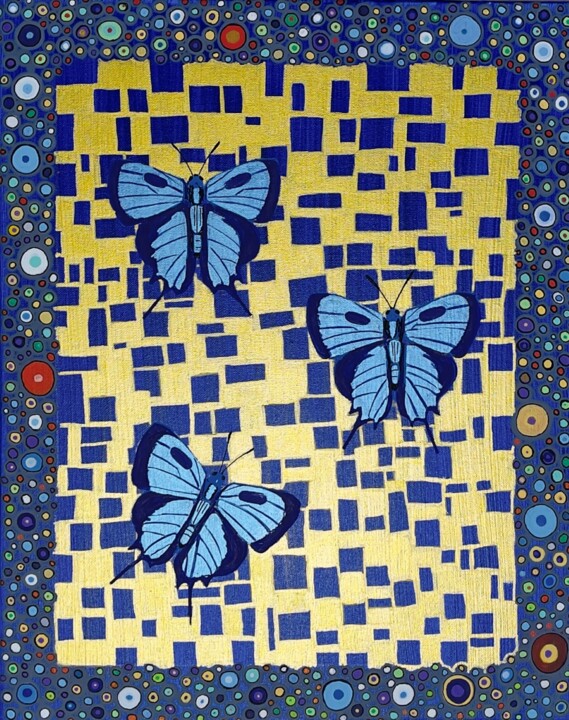 Painting titled "Colorado Beauties" by Jorge Gonzalez, Original Artwork, Acrylic Mounted on Wood Stretcher frame