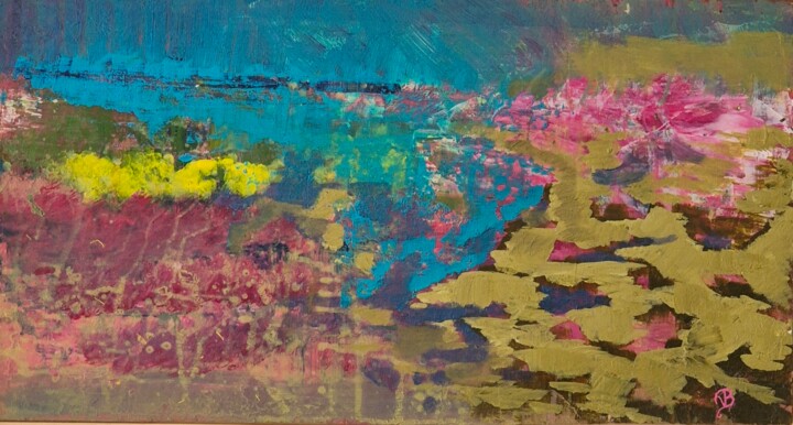 Peinture intitulée "Sand and water" par Valérie Blum (Valery), Œuvre d'art originale, Acrylique