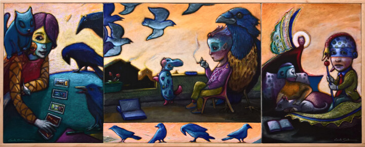 MOMENTS 绘画, 14.6x36.2 in