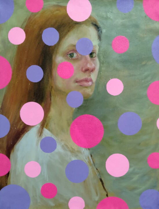 Yayoi Kusama 37 绘画, 19.7x15.8 in