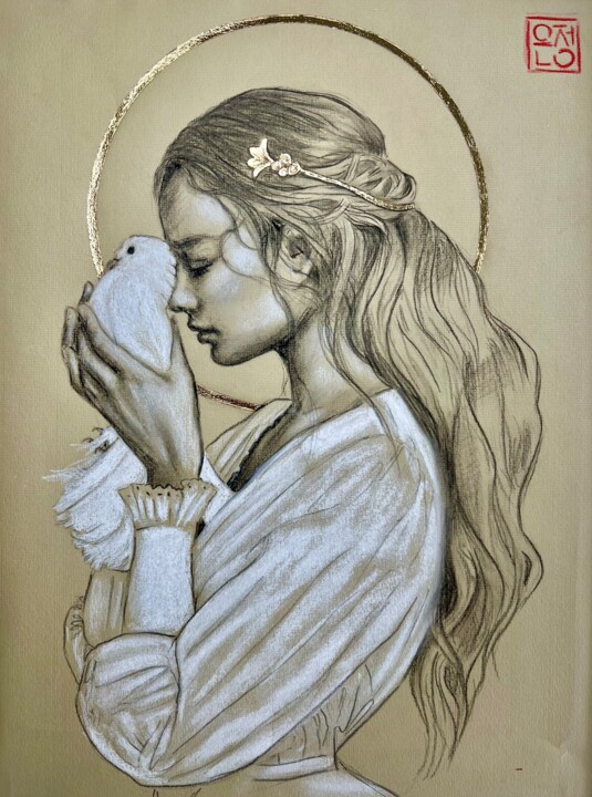 Prayer #3 Drawing, 15.8x11.8 in