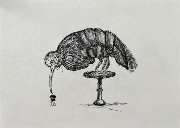 图画 标题为“a1s1 / The body in…” 由Leni Smoragdova, 原创艺术品, 标记