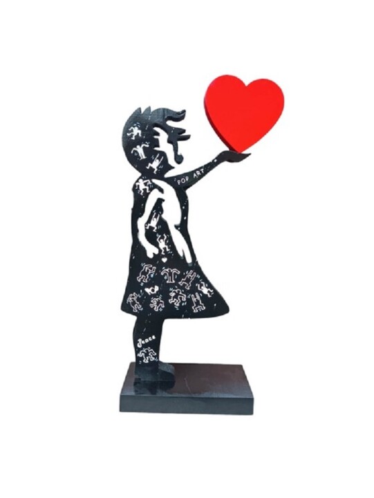 BANKSYWOOD HARING Love Scultura, 11,8x5,5 in