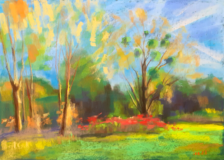 L'automne arrive 图画, 19.7x27.6 in