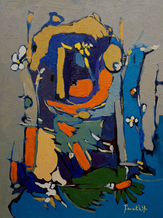 Abstract Blossom Schilderij, 23,6x17,7 in