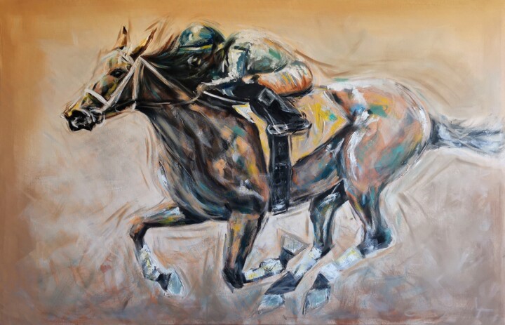 Pintura intitulada "CAVALO ADP III" por Délio Leite, Obras de arte originais, Acrílico
