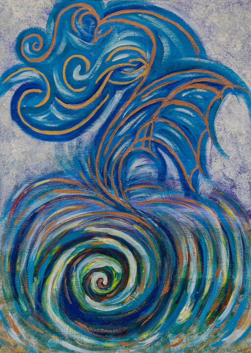 Le Phoenix Doré 绘画, 27.6x19.7 in