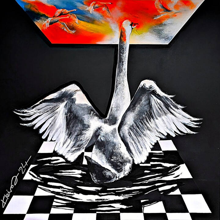 AUFBRUCH 绘画, 47.2x47.2 in