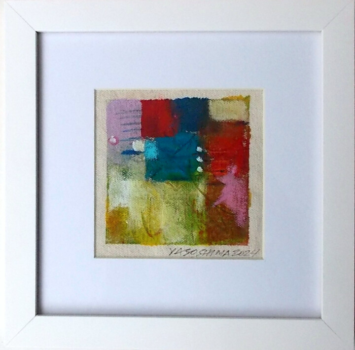 Painting titled "CY-01(T)2024" by Carlos Yasoshima, Original Artwork, Acrylic Mounted on Cardboard