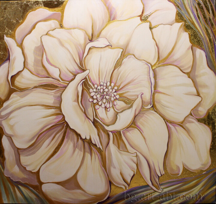 "Flower" Painting, 47.2x51.2 in