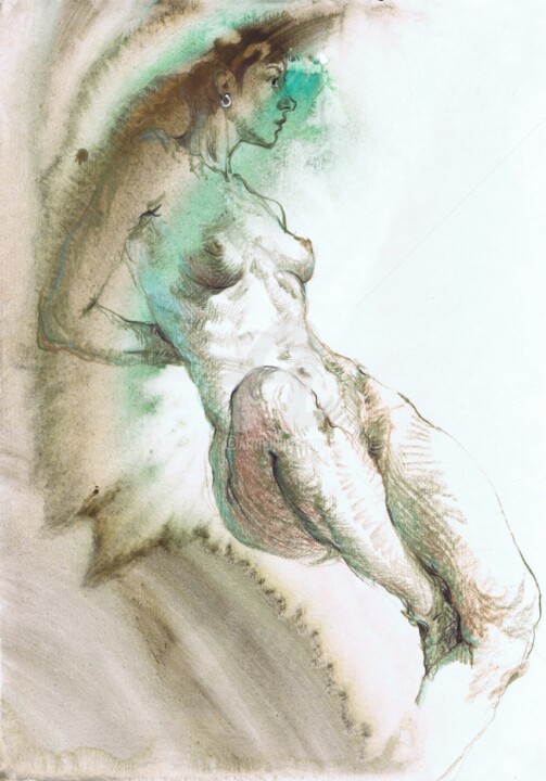 Nude art Charming Nudity 图画, 16.1x11.4 in
