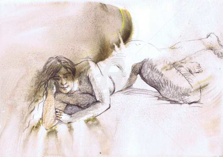 Nude model - Aesthetics of Nudity Resim, 11,4x16,1 in