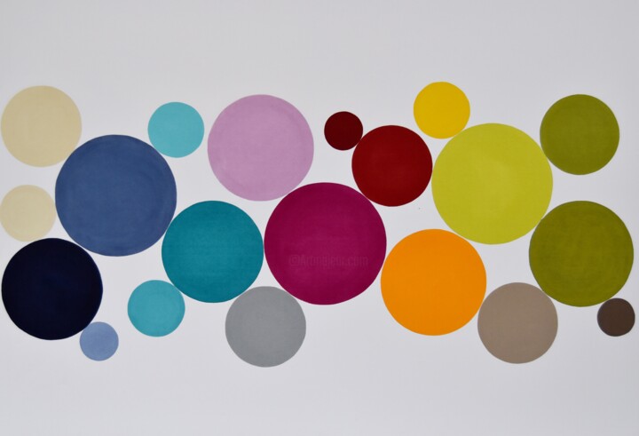 Painting titled "Minimalist color sc…" by Astrid Stoeppel, Original Artwork, Acrylic