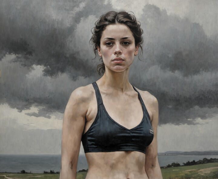 Cloud Gaze Painting, 53x64.3 in