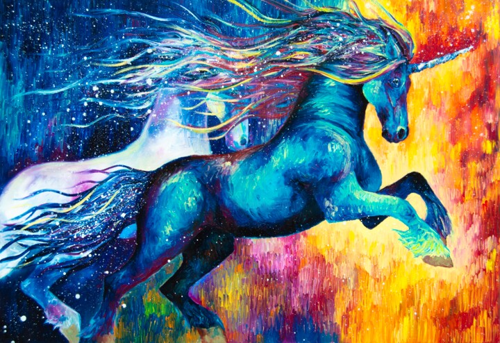 Ζωγραφική με τίτλο "Wind of Change" από Chiara Magni, Αυθεντικά έργα τέχνης, Λάδι Τοποθετήθηκε στο Ξύλινο φορείο σκελετό