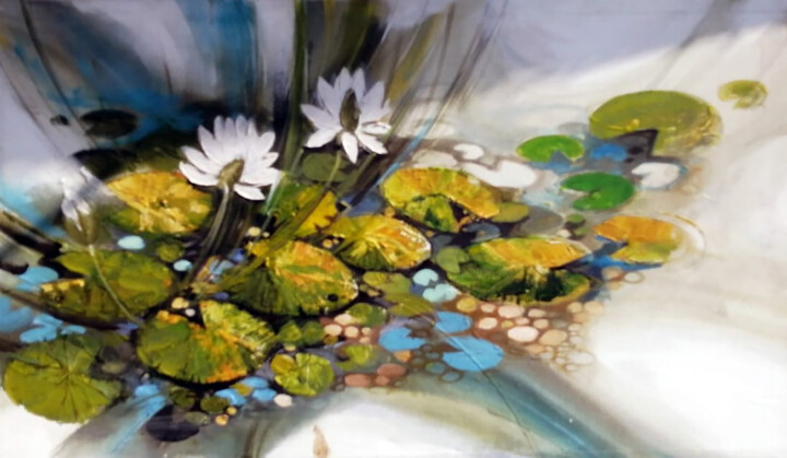 The White Lotus 绘画, 28x48 in
