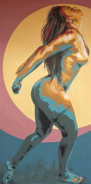 Pintura intitulada "She Wolf CV" por Délio Leite, Obras de arte originais, Acrílico
