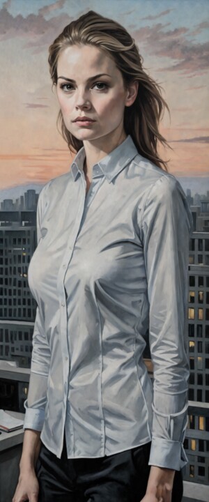 Balcony Azure 绘画, 91.9x38.3 in