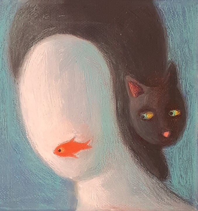 Painting titled "conflitti interiori" by Francesca Sacconi, Original Artwork, Oil