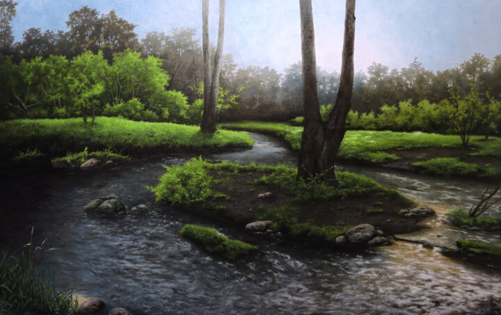 The Seasons. Spring. Painting, 33.1x52.8 in